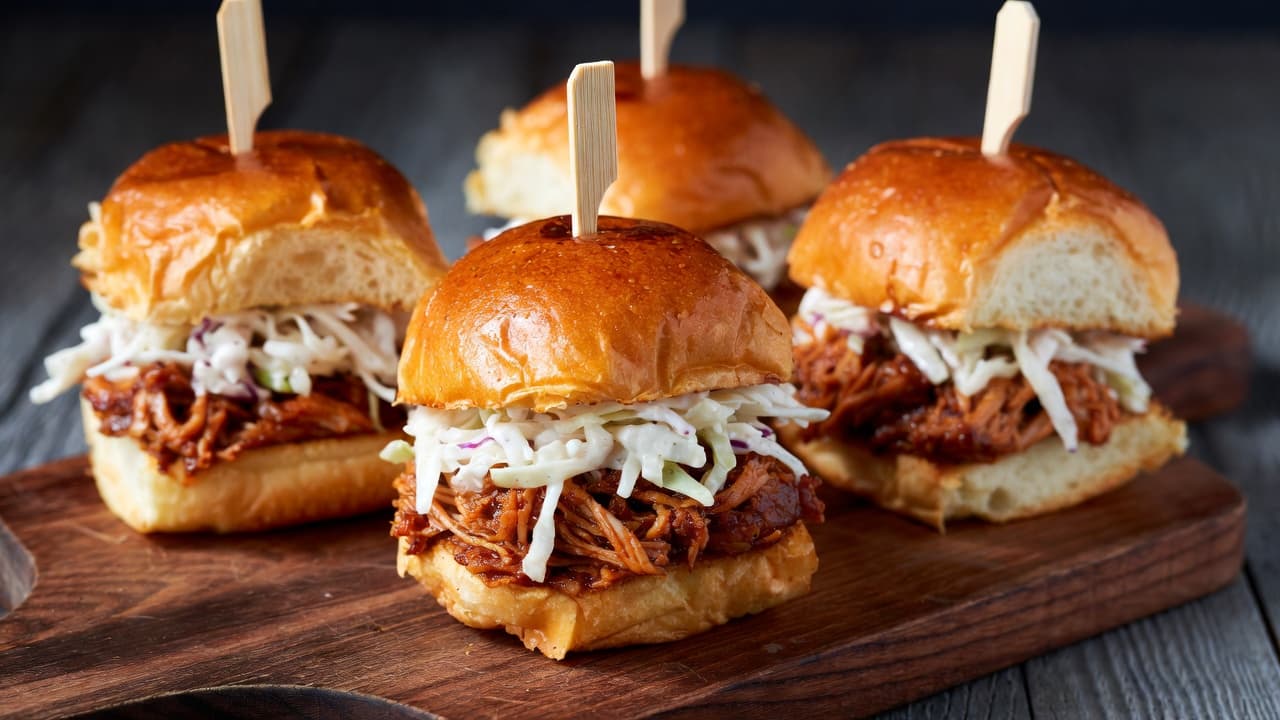 Pump Panel Pulled Chicken Sliders
