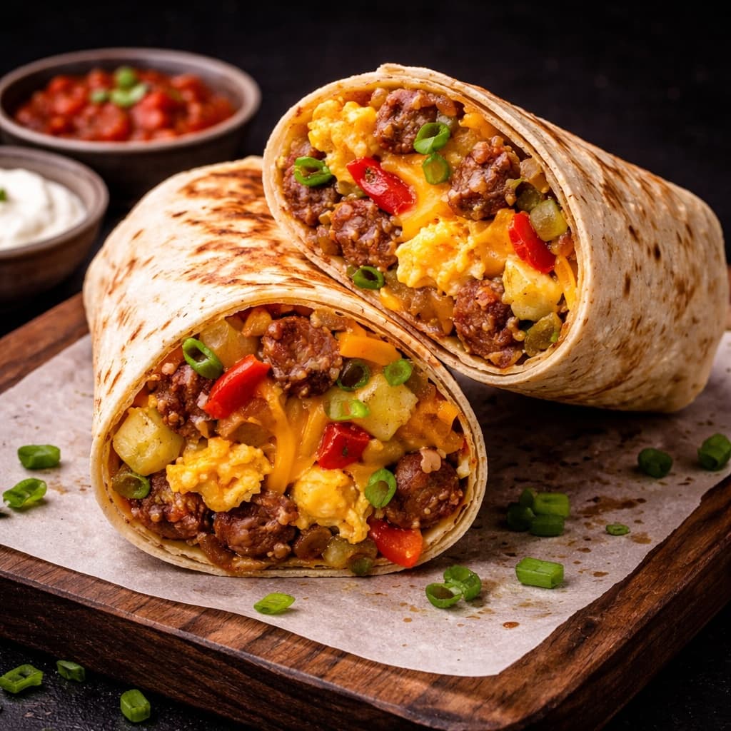 Three-Alarm Breakfast Burritos